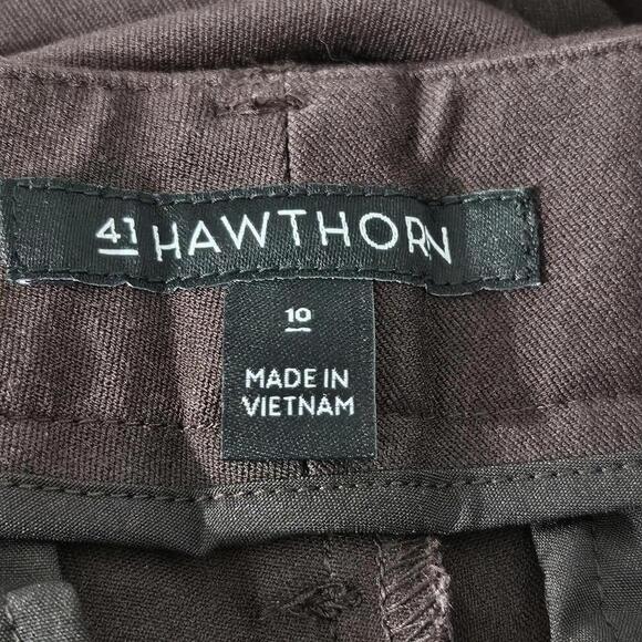 2/$50 41 Hawthorn Brown Becca Straight Leg Adjustable Hem Pant Size 10 - Picture 5 of 10